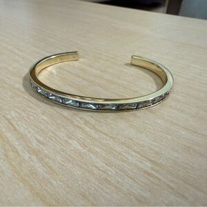 Elegant Gold and Silver Bangle Bracelet